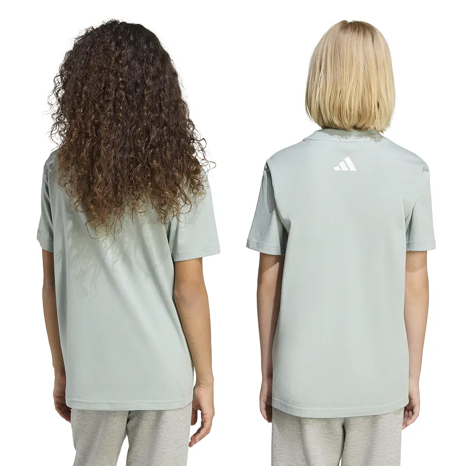 Polera Celeste Juvenil Adidas JZ7812 6
