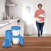 Philips AVENT Vasos y tapas de almacenamiento de leche materna, 10 recipientes de 6 onzas