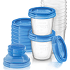  Philips AVENT Vasos y tapas de almacenamiento de leche materna, 10 recipientes de 6 onzas