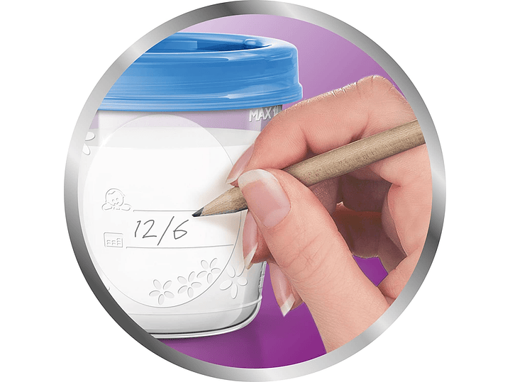  Philips AVENT Vasos y tapas de almacenamiento de leche materna, 10 recipientes de 6 onzas 3