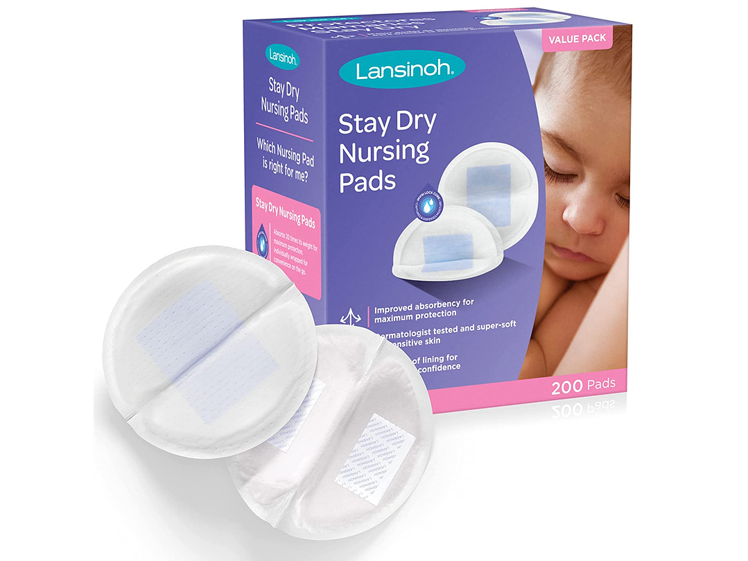 Lansinoh Stay Dry Almohadillas de lactancia desechables para lactancia materna, 200 piezas 1