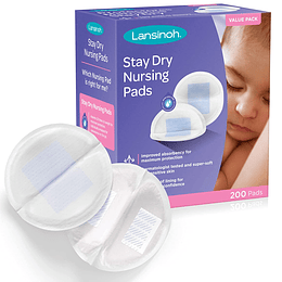 Lansinoh Stay Dry Almohadillas de lactancia desechables para lactancia materna, 200 piezas