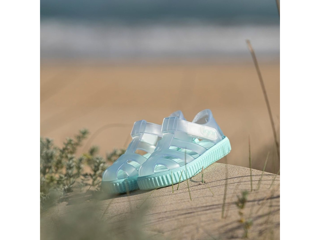 Sandalia Igor Nico Transparente Aguamarina  2