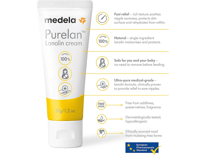 Crema Para Pezones Purelan Lanolina 100% Natural 4