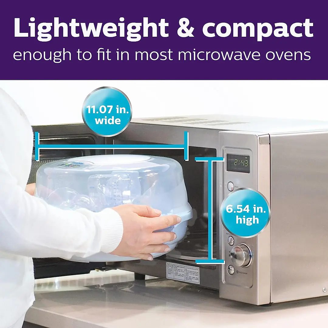 Philips Avent Sterilizzatore Per Microonde SCF281/02 – Sterilizza 6 Biberon In 2 Minuti