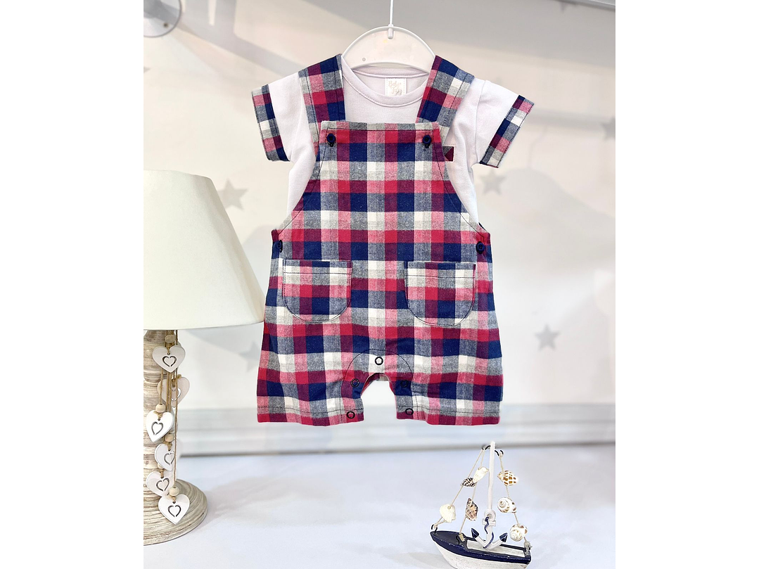 Pelele Cuadros Rojo  2023 1