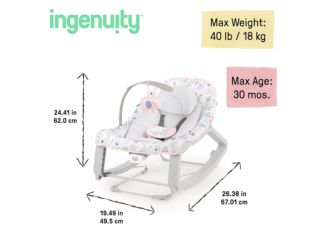 Silla Vibradora Para Bebe 3 En 1 Ingenuity Keep  4