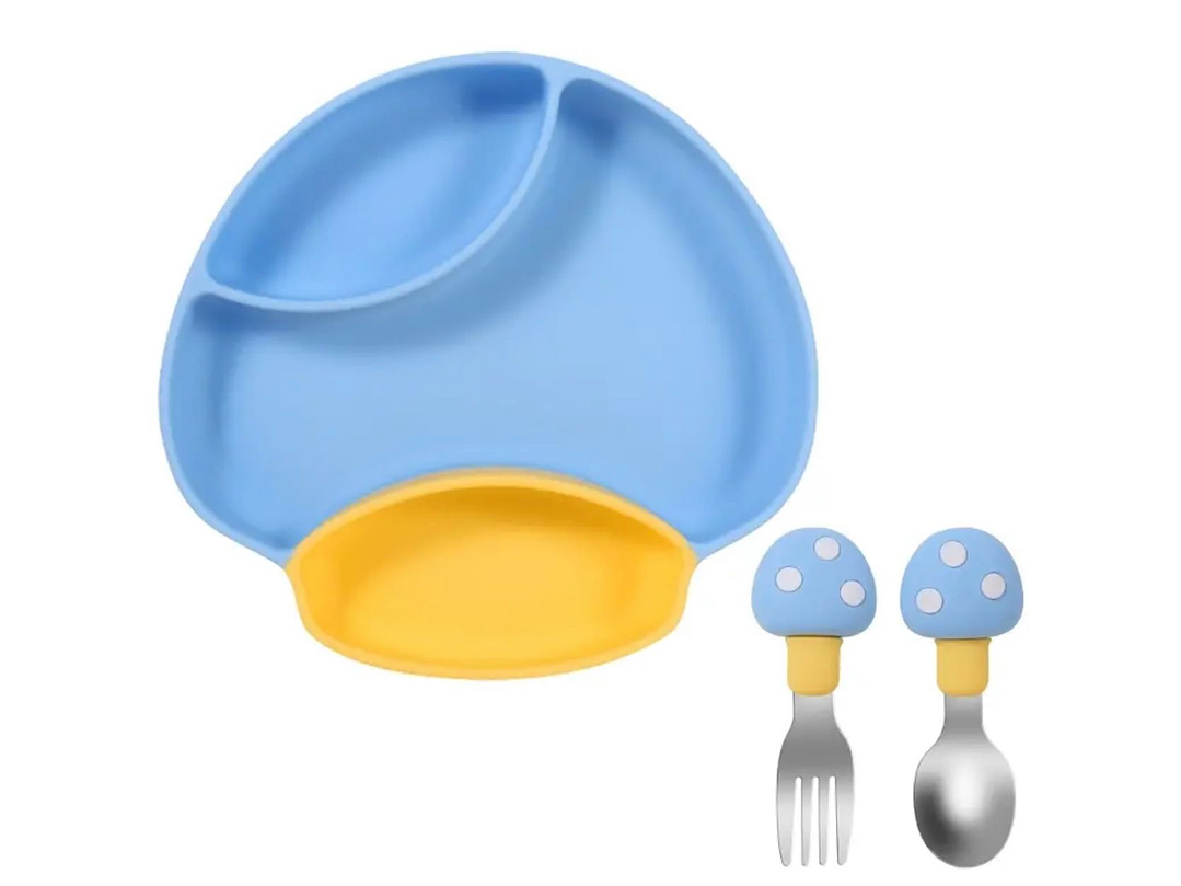 Plato + Cubierto Silicona Hongo  7