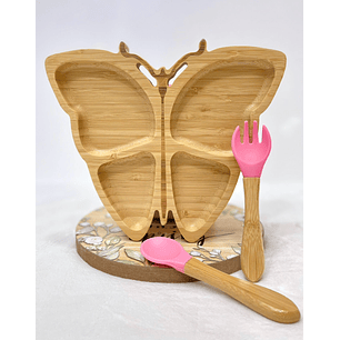 Set Alimentación Complementaria Mariposa Bambú
