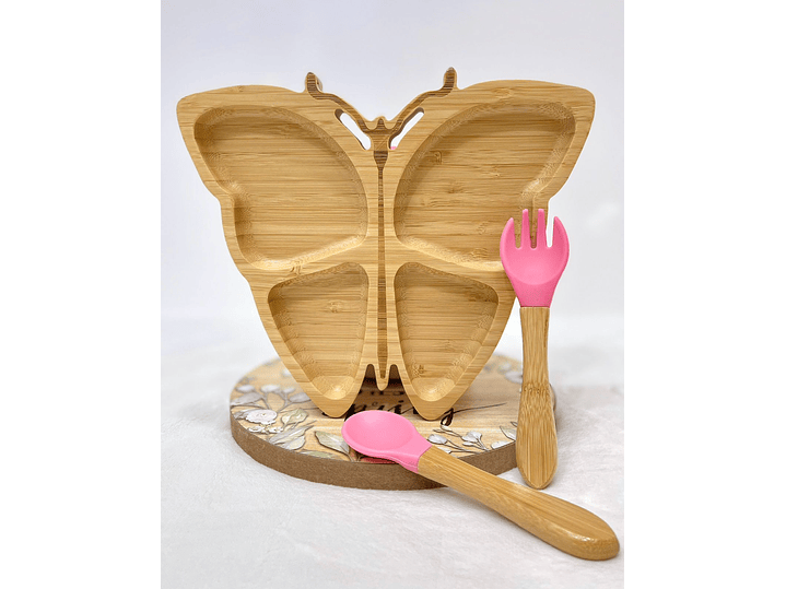 Set Alimentación Complementaria Mariposa Bambú 1
