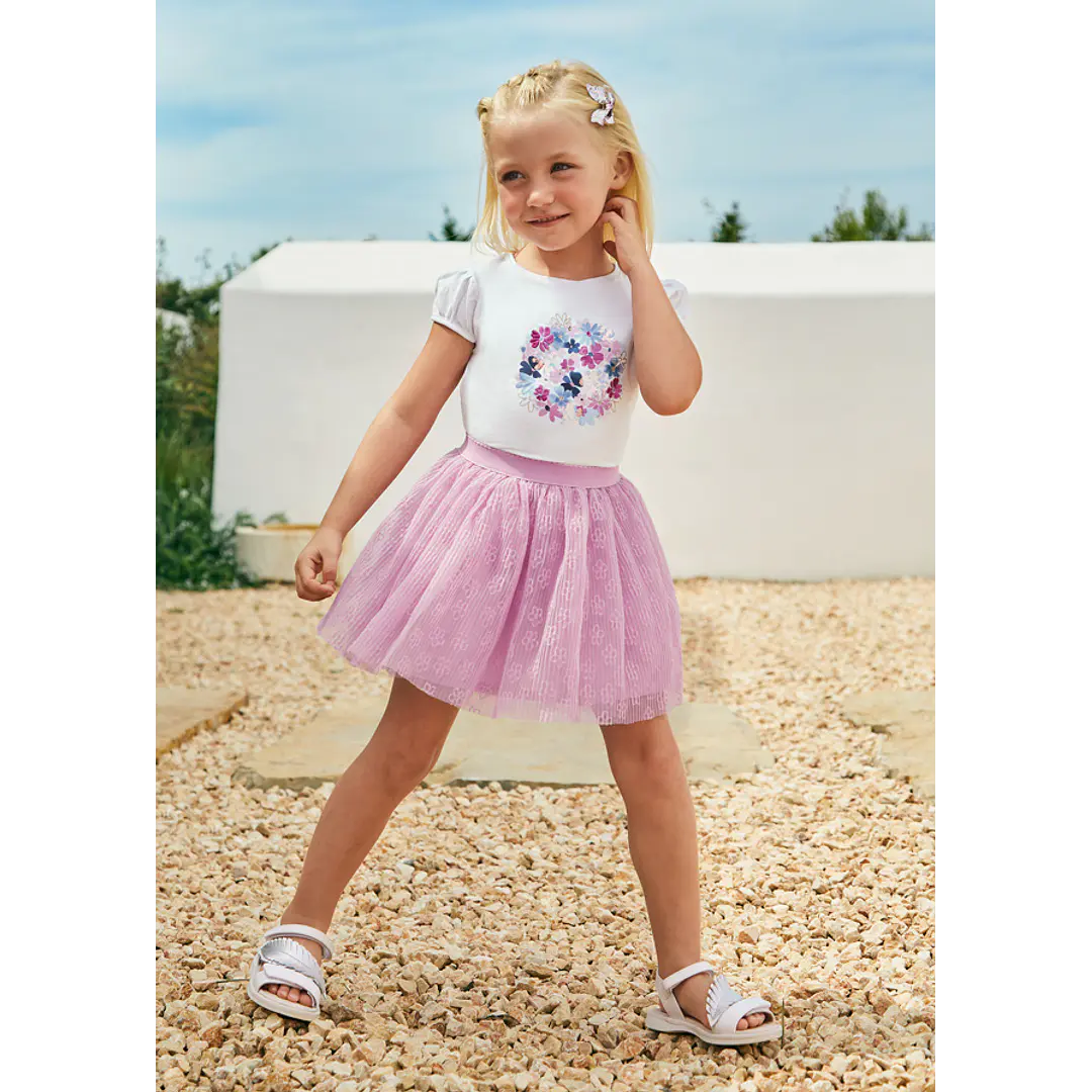 Mayoral 1214 Embroidered Shorts Set - Mayoral SS26 In Stock Now main image 1