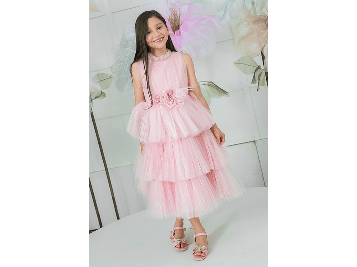 Vestido Leticia Rosa Palo 1