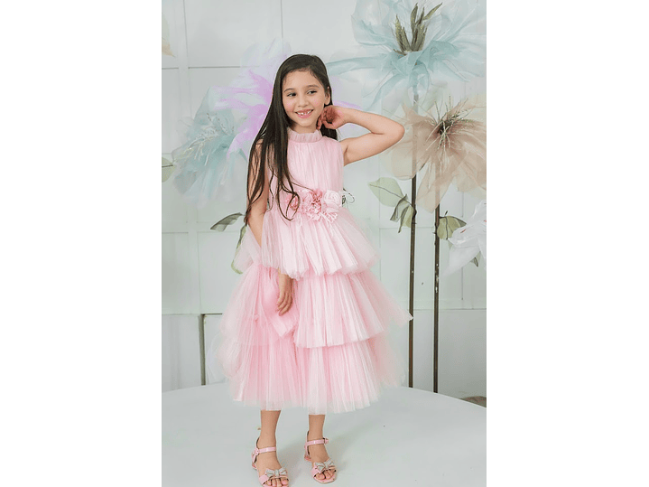 Vestido Leticia Rosa Palo 2