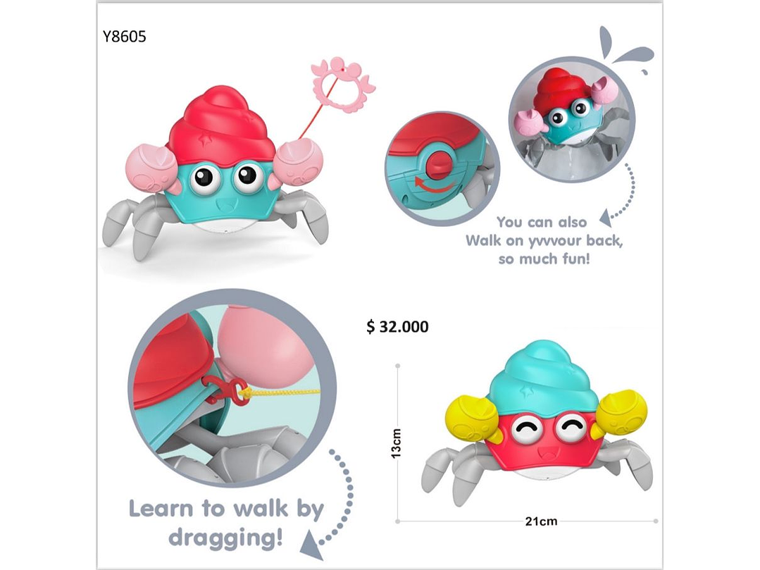 Juguete Didáctico Cangrejo																																																																																																																																					 1