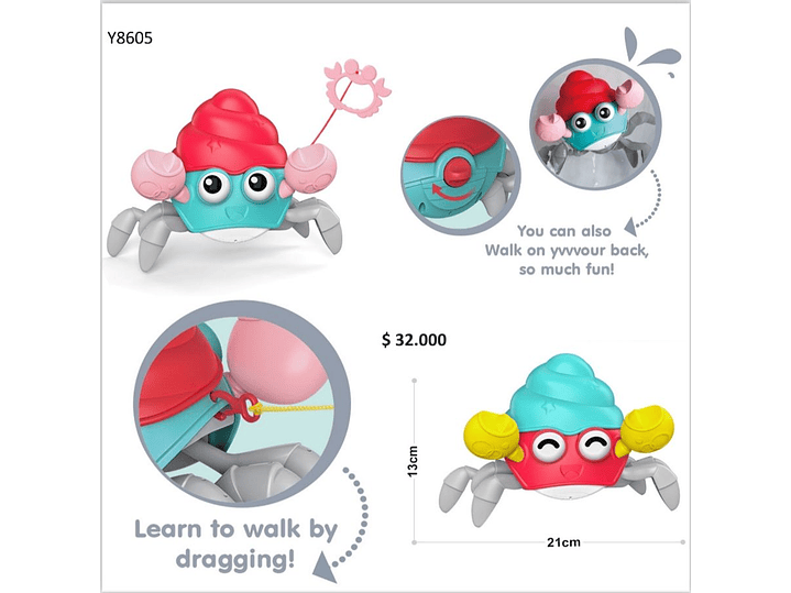 Juguete Didáctico Cangrejo																																																																																																																																					 1