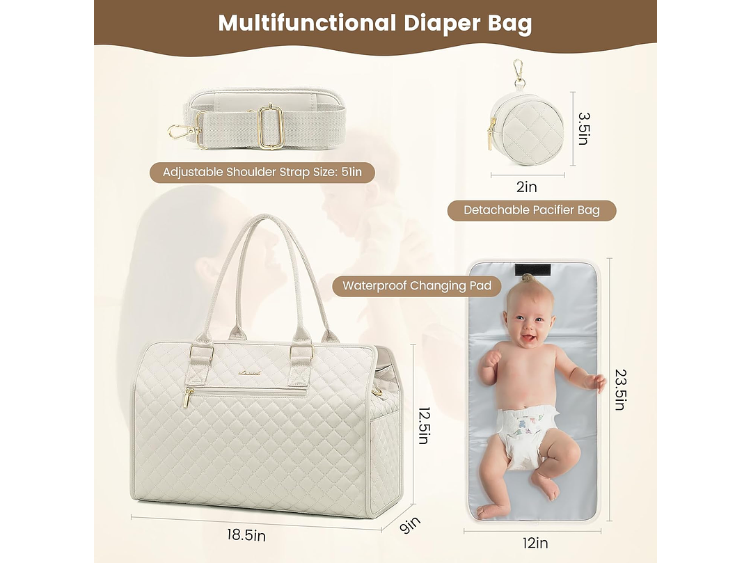 Bolso Pañalera + Cambiador 6