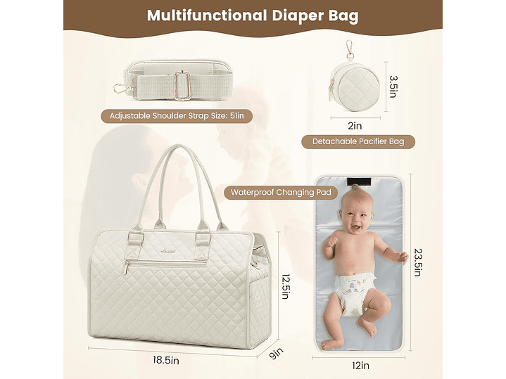 Bolso Pañalera + Cambiador 6