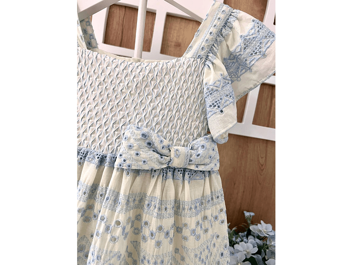 Vestido Ojalata  Azul 2