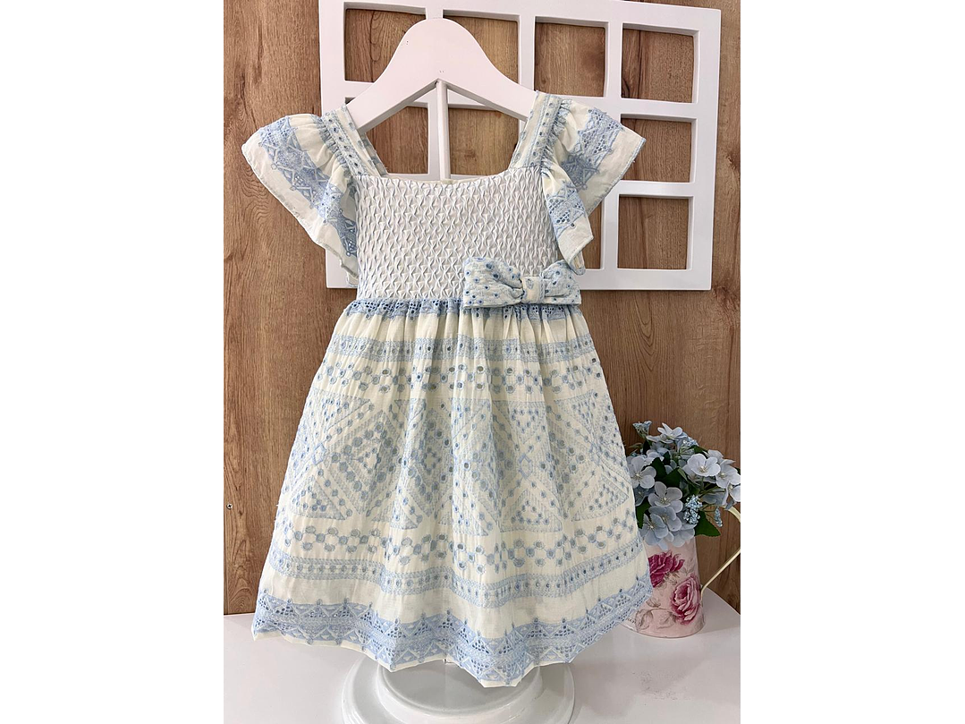 Vestido Ojalata  Azul 1