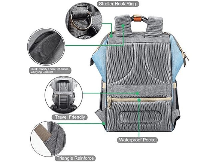 Pañalera Morral celeste Gris 4