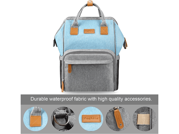 Pañalera Morral celeste Gris 7