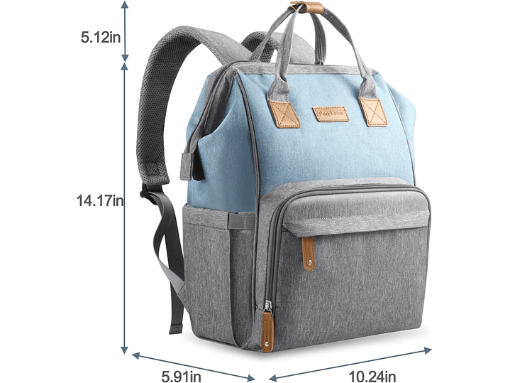 Pañalera Morral celeste Gris 8