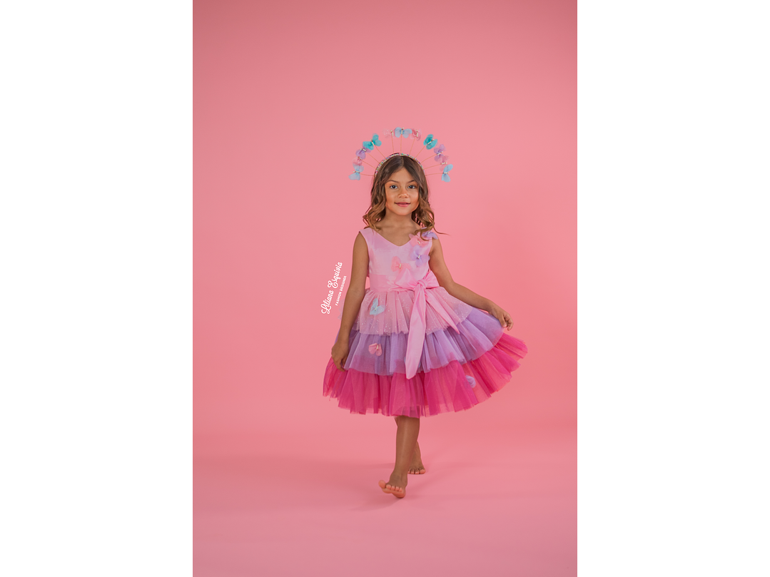 Vestido Mariposa Rosa  1