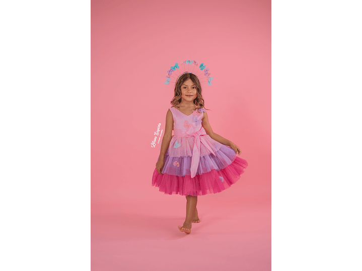 Vestido Mariposa Rosa  1