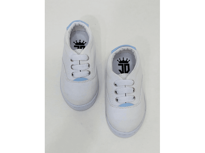 Calzado Lona Blanco Celeste 1