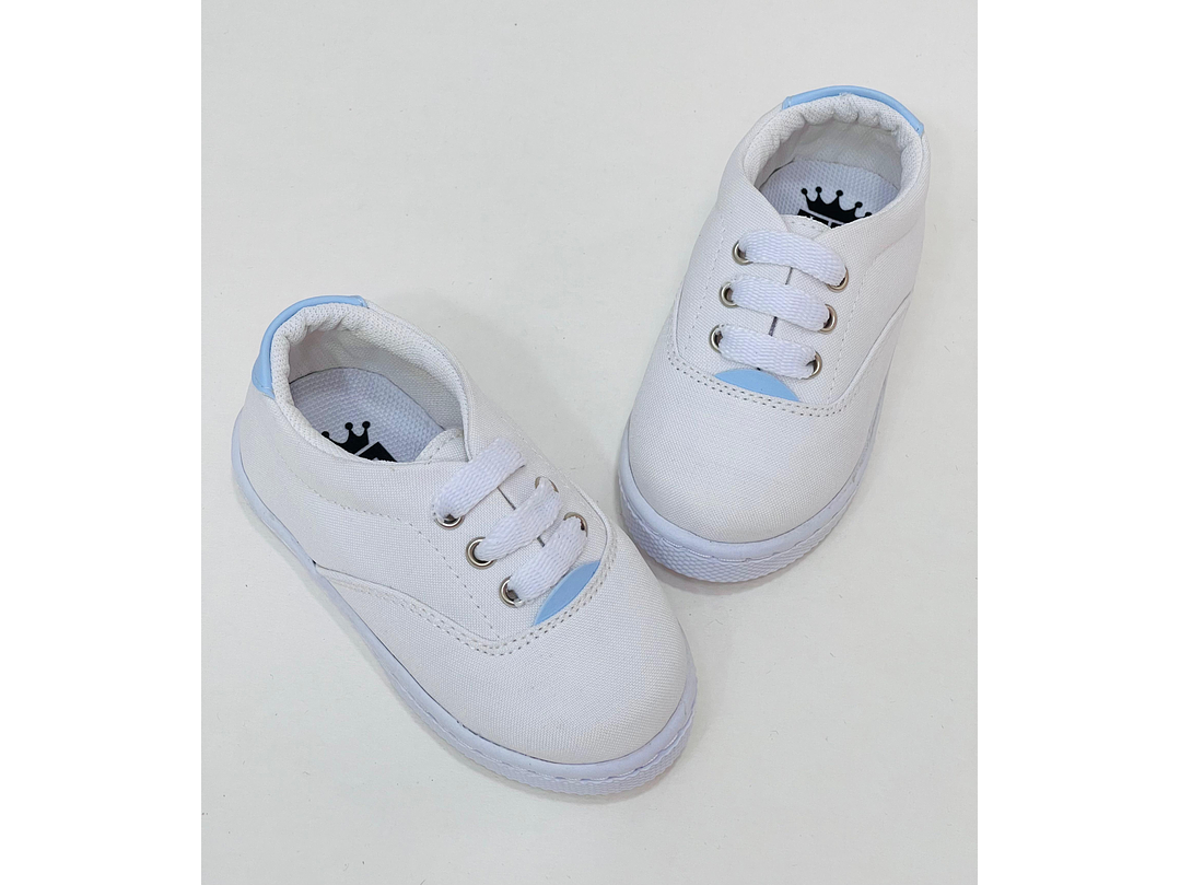 Calzado Lona Blanco Celeste 2