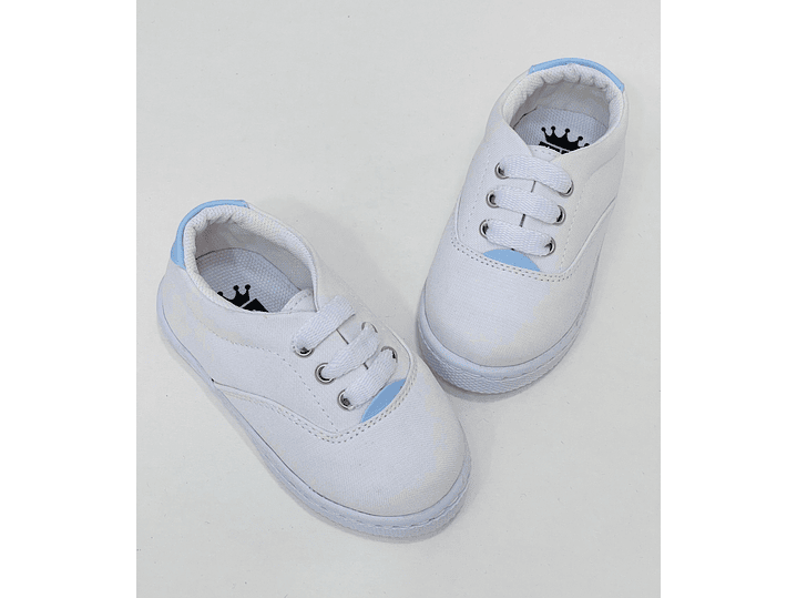 Calzado Lona Blanco Celeste 2