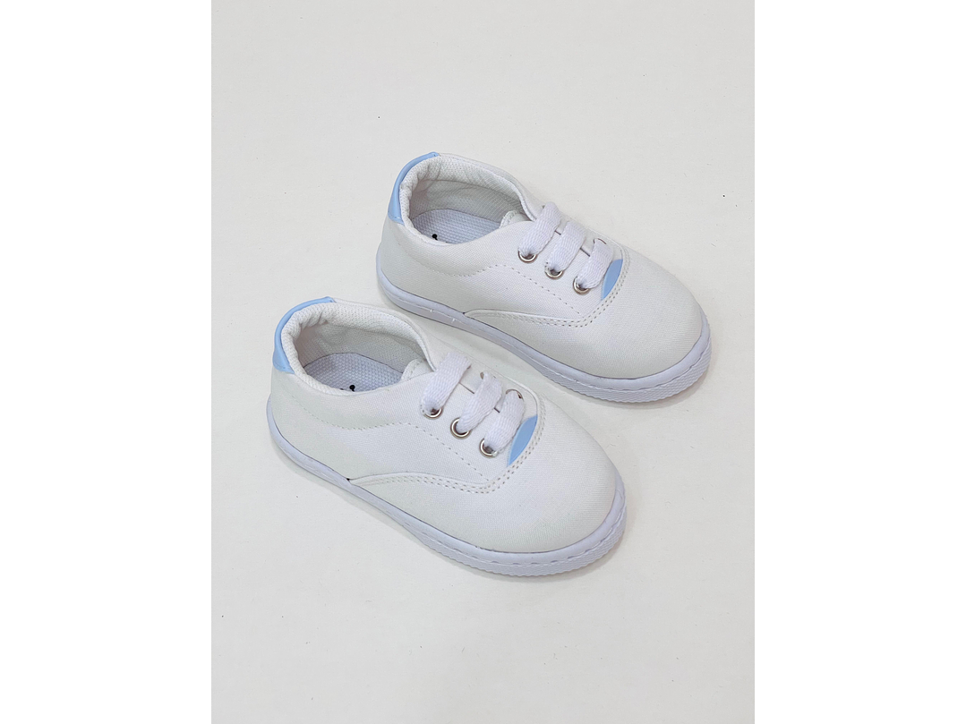 Calzado Lona Blanco Celeste 3