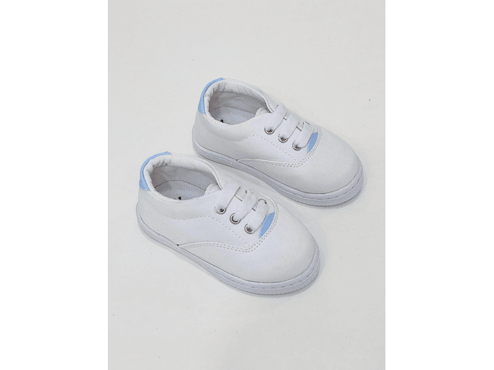 Calzado Lona Blanco Celeste 3