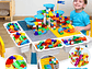  Juego de mesa de actividades para niños pequeños con 152 piezas de bloques de construcción grandes de mármol todo en uno, mesa de agua, mesa de arena,... - Miniatura 8