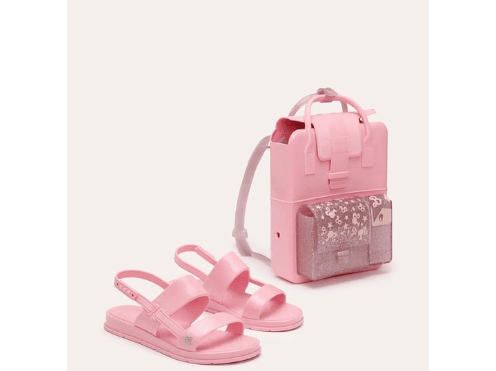 Set Sandalia + Bolso  Barbie Rosa 1