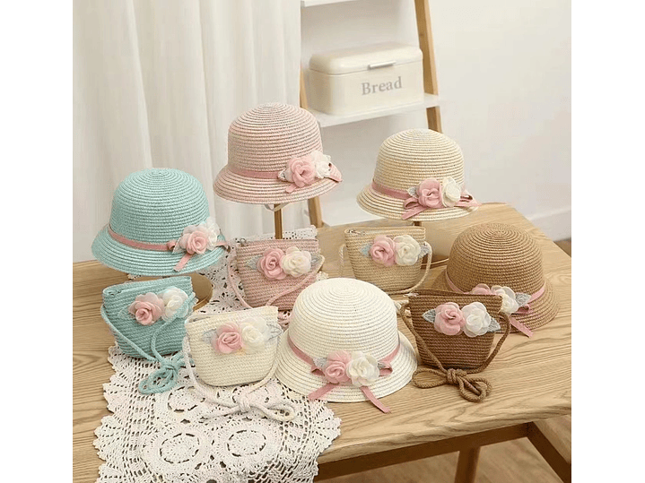 Set Sombrero  Rosas 1