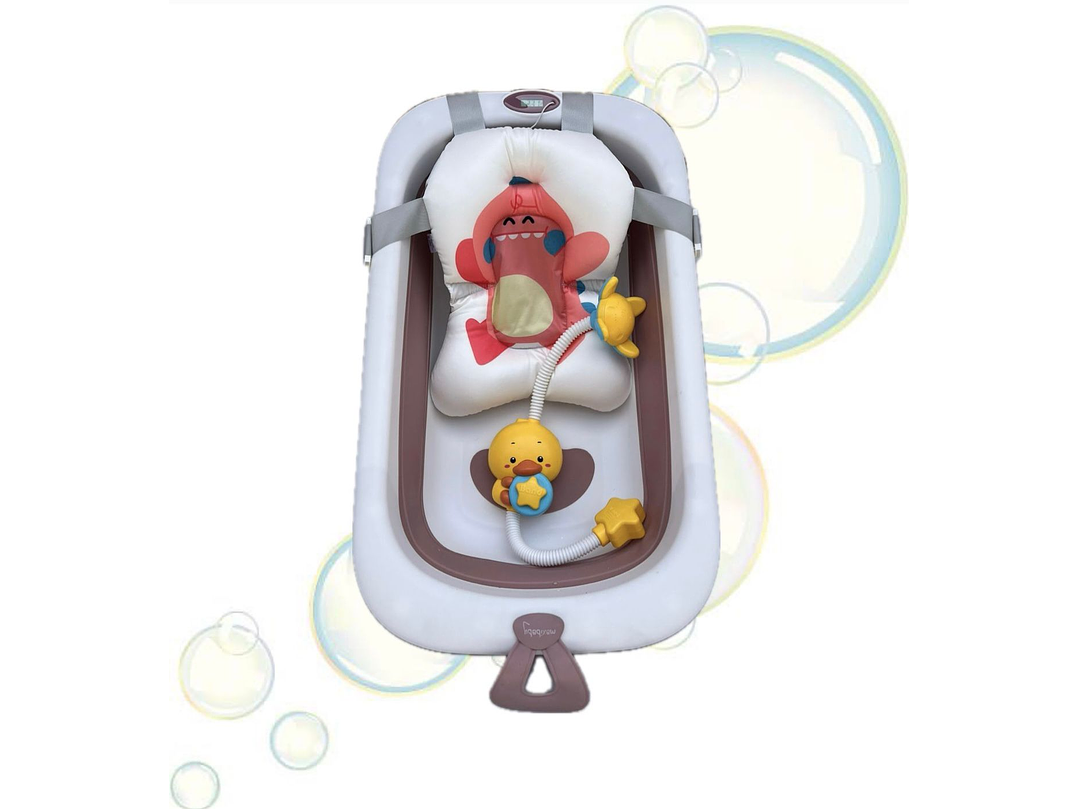 Tina Plegable Con Soporte y Ducha 2