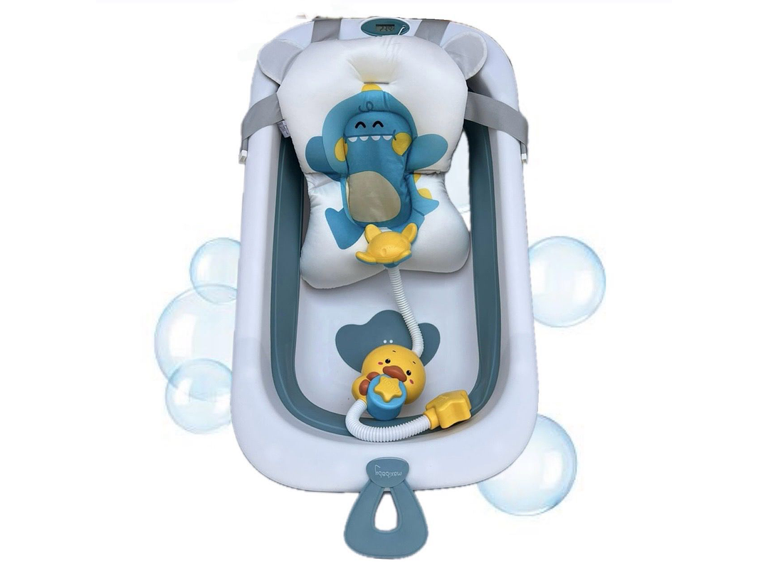 Tina Plegable Con Soporte y Ducha 3