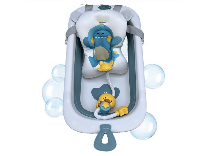 Tina Plegable Con Soporte y Ducha 3