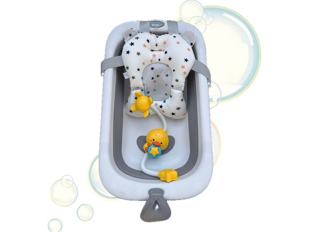 Tina Plegable Con Soporte y Ducha 4