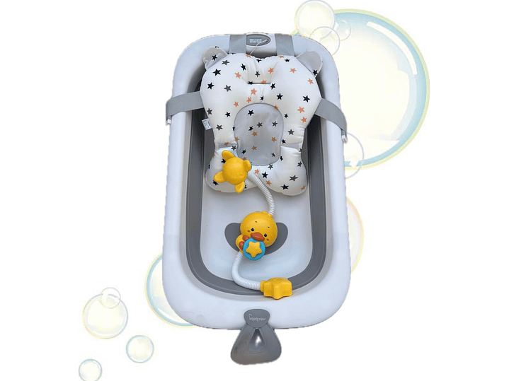 Tina Plegable Con Soporte y Ducha 4