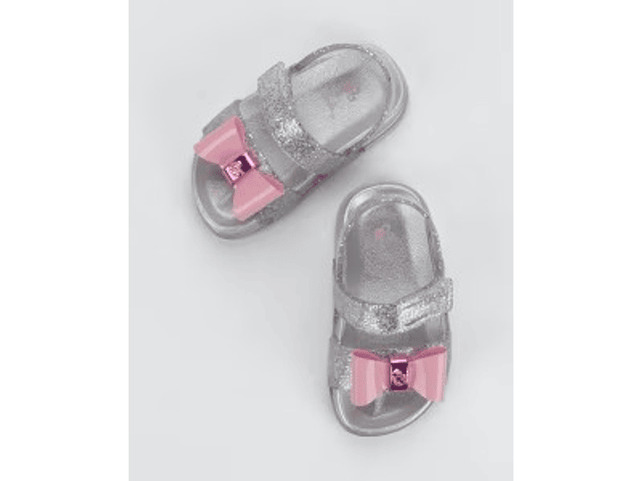 Sandalia Barbie Plata Gliter 2
