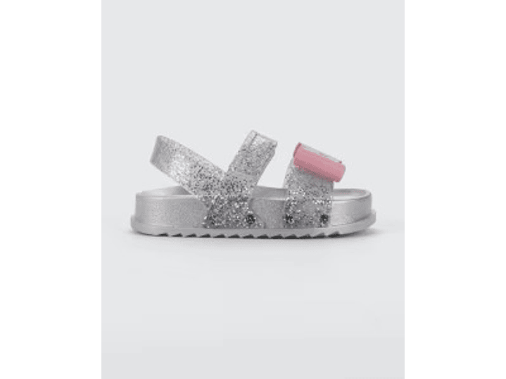 Sandalia Barbie Plata Gliter 3