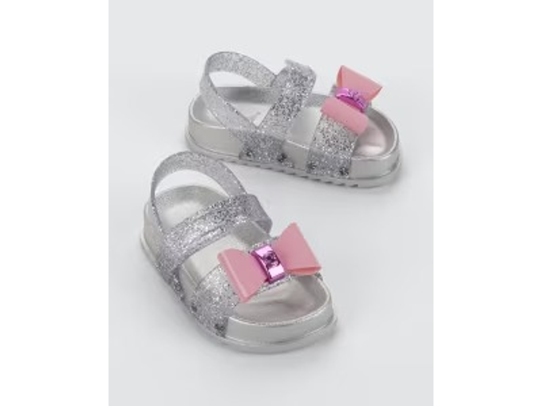 Sandalia Barbie Plata Gliter 4