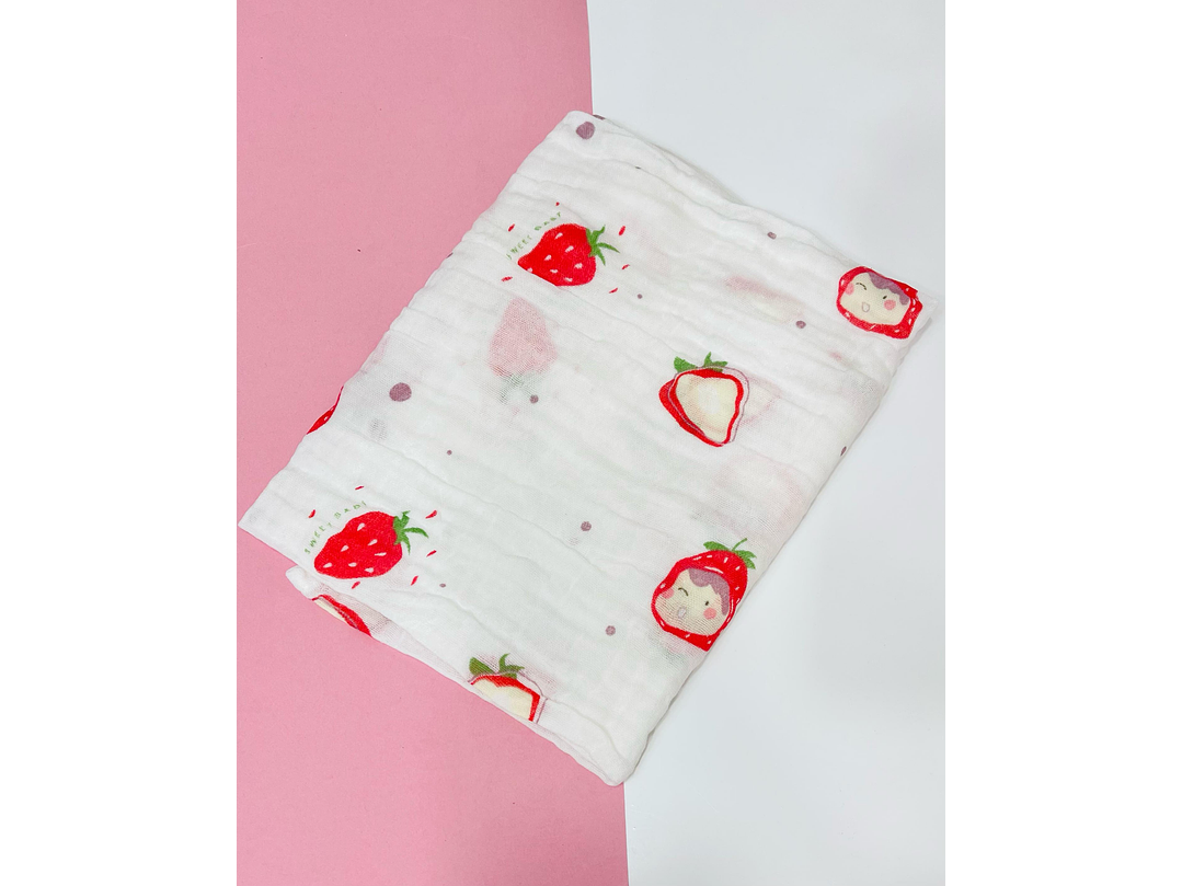 Muselina Bebe Fresa 1