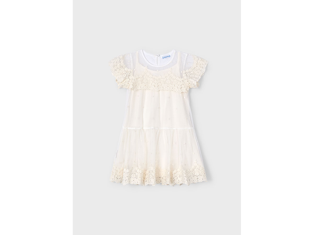 Vestido Tul Bordado Mayoral  4