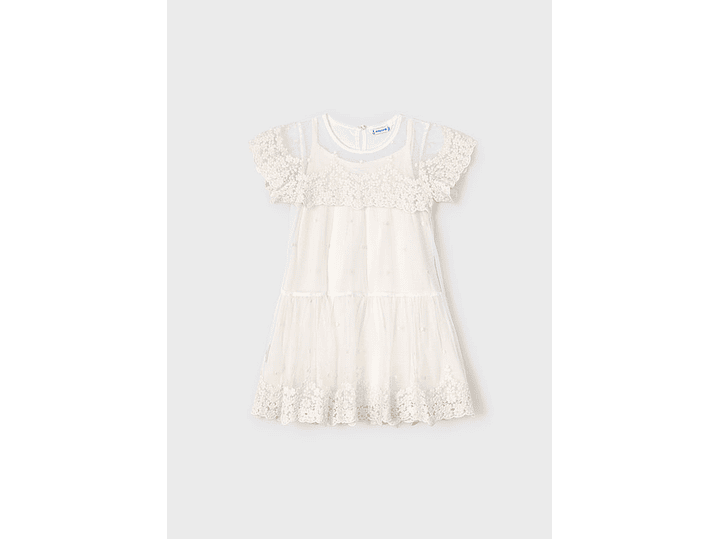 Vestido Tul Bordado Mayoral  4