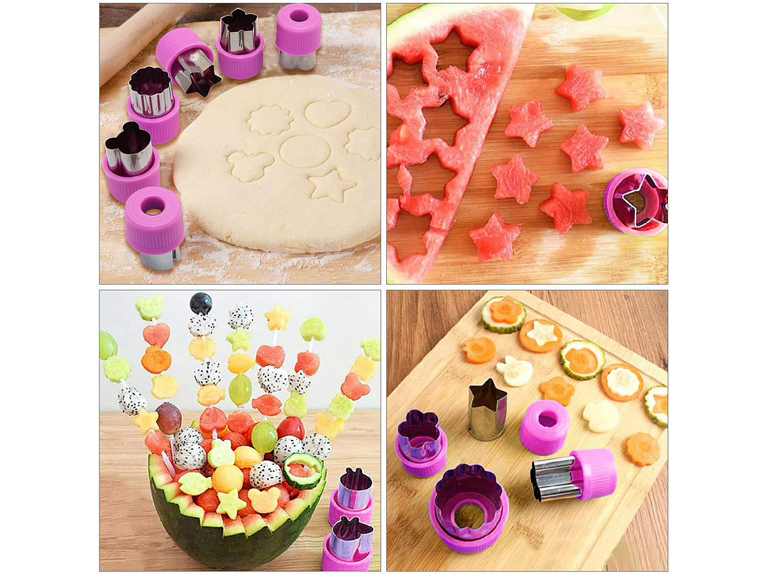 Kit De Moldes Cortador frutas Y Verduras 1