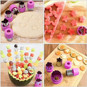 Kit De Moldes Cortador frutas Y Verduras