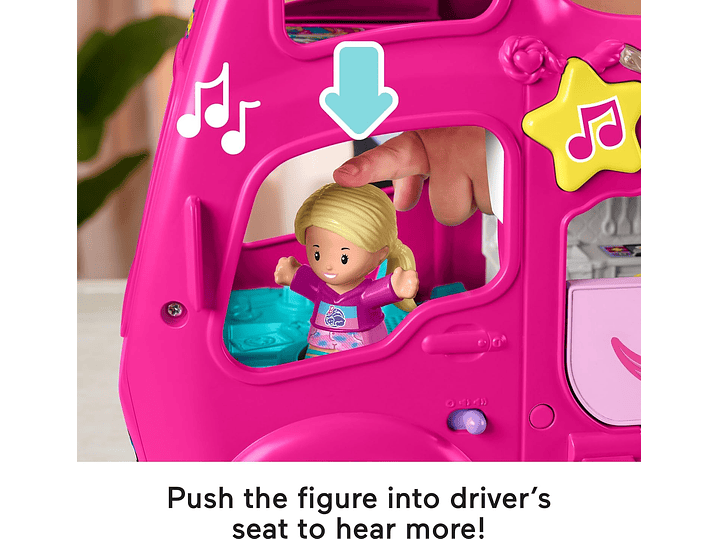  Fisher-Price Little People - Juguete Barbie Little Dreamcamper RV con música y luces para 3